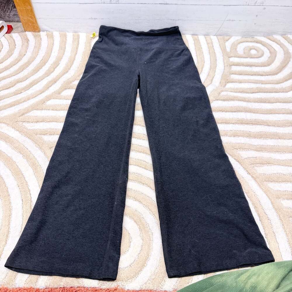 Beyond Yoga spacedye Black cropped Wide Leg High Rise Pants L